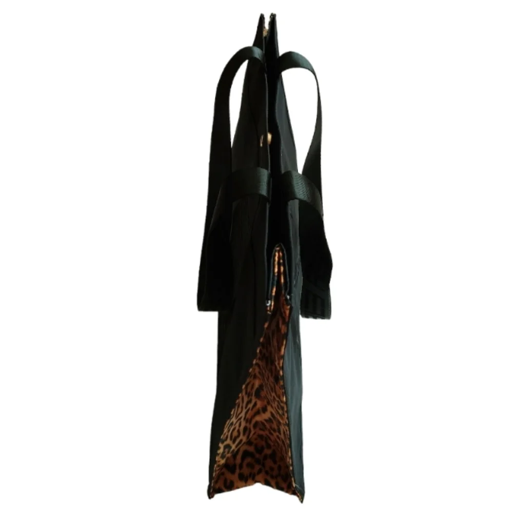 EFFY Jewelery Collectible Large Tote Shopping Bag Black Animal print New